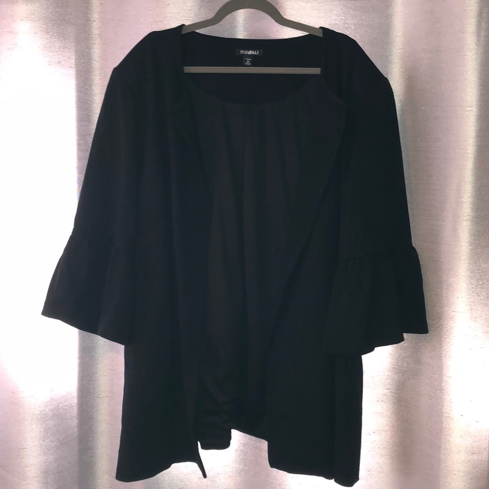 3/4 Ruffle-sleeve Blazer